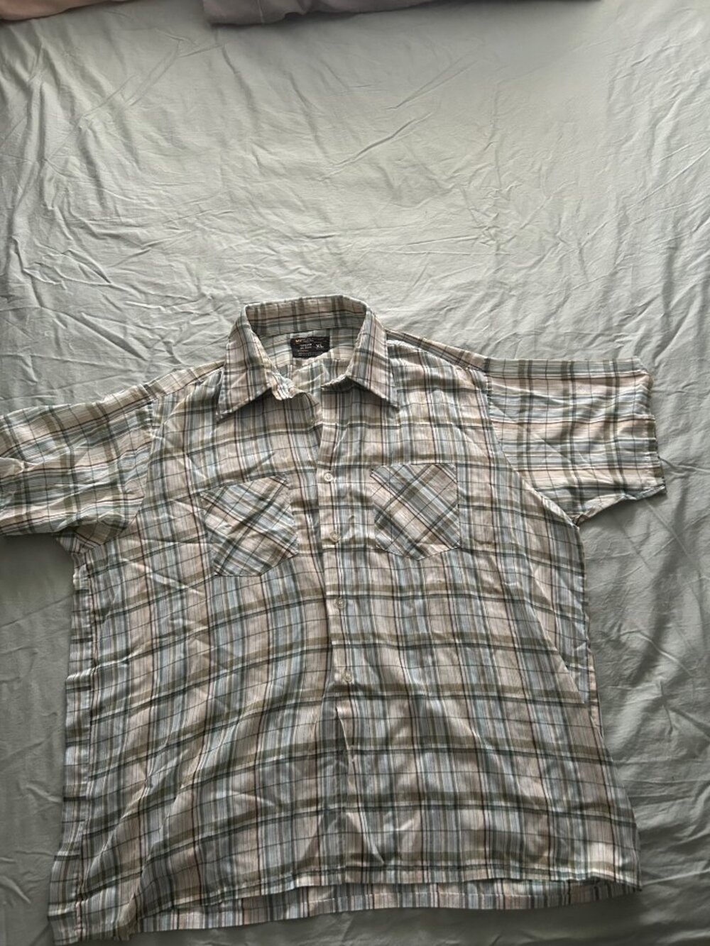 Vintage JC Penney short sleeve button down '70s men's XL